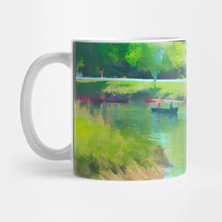 Canoeist Illustration Mug